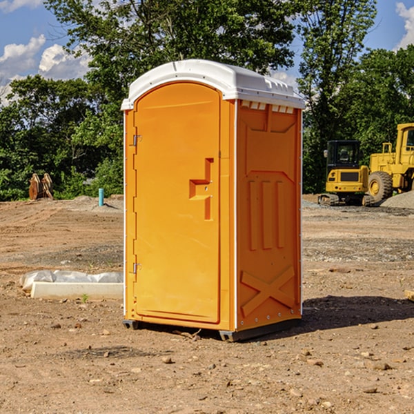 how often are the porta potties cleaned and serviced during a rental period in Pilot Mound